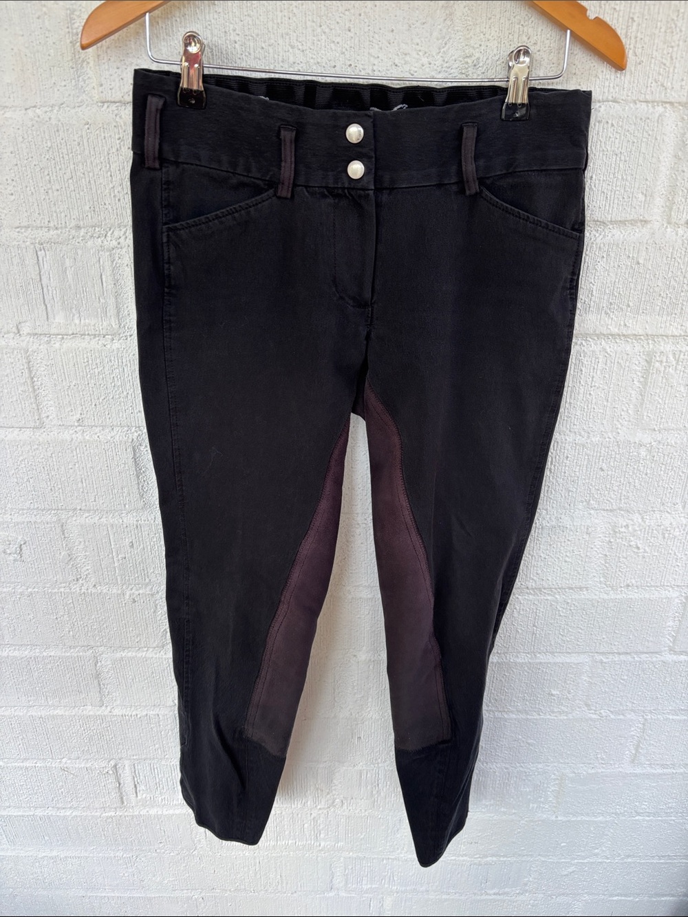 Goode Rider Black Purple Suede Riding Jodhpurs Breeches Pants sz 28R